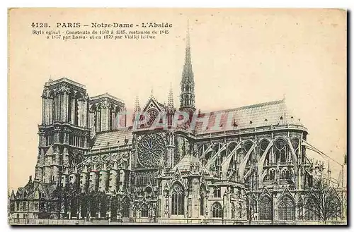 Cartes postales Paris Notre Dame l'Abside