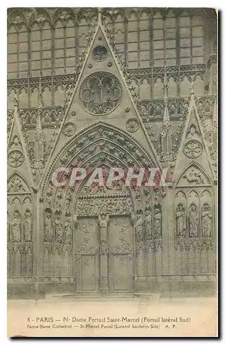 Cartes postales Paris N Dame Portail Saint Marcel Portail Lateral Sud