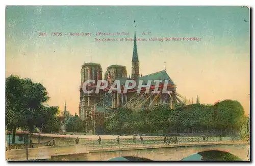 Ansichtskarte AK Paris Notre Dame l'Abside et le Pont