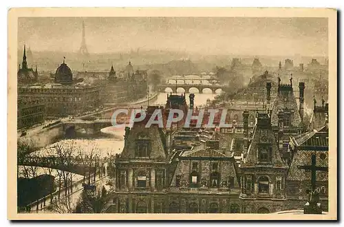 Cartes postales Paris en Flanant vue panoramique de Paris Perspective des 7 Ponts