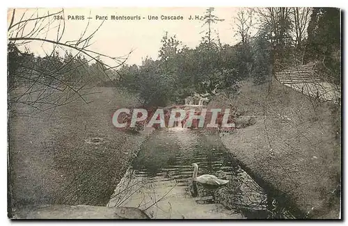 Cartes postales Paris Parc Montsouris une Cascade