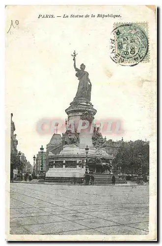 Cartes postales Paris la Statue de la Republique