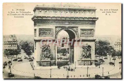 Ansichtskarte AK Paris l'Arc de Triomphe et Tombeau du Soldat Inconnu