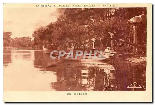 Cartes postales Exposition Coloniale Internationale Paris 1931 vue du Lac