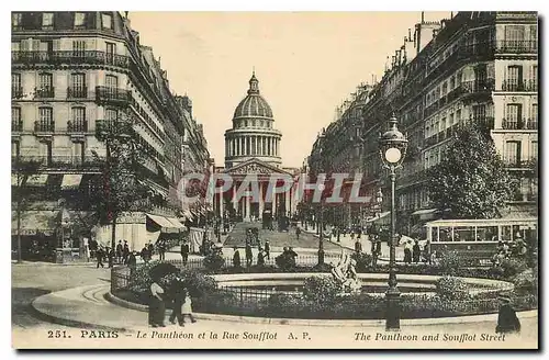 Cartes postales Paris le Pantheon et la Rue Soufflot