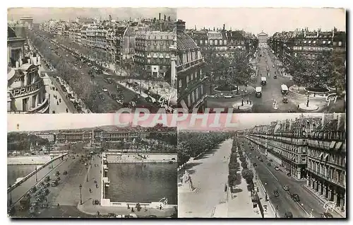 Ansichtskarte AK Paris et ses Merveilles l'Avenue des Champs Elysees l'Avenue de l'Opera le Pont et la Place de l