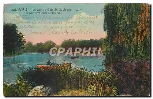 Cartes postales Paris le Lac du Bois de Boulogne