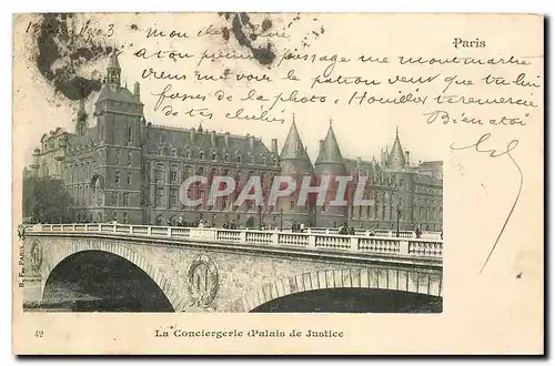 Cartes postales Paris la Conciergerie Palais de Justice