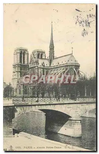 Ansichtskarte AK Paris Abside Notre Dame