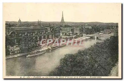 Cartes postales Paris la Gare du Quai d'Orsay et le Palais Panorama