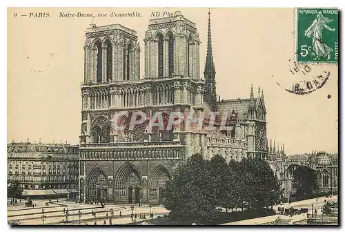 Cartes postales Paris Notre Dame vue d'ensemble