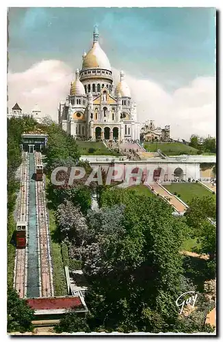 Ansichtskarte AK Paris et ses Merveilles Basilique du Sacre Coeur de Montmartre 1876 1910 et le Funiculaire