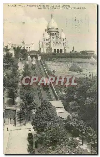 Cartes postales Paris le Funiculaire de la Basilique du Sacre Coeur de Montmartre