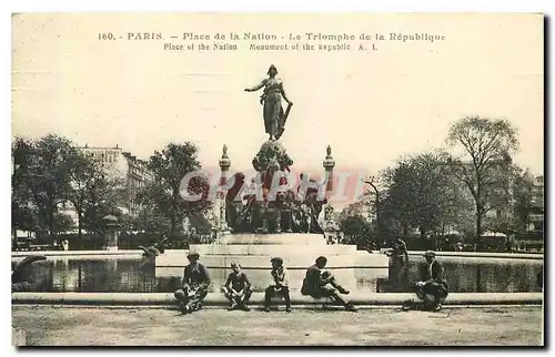 Ansichtskarte AK Paris Place de la Nation la Triomphe de la Republique Enfants