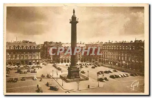 Cartes postales Paris et ses Merveilles Place Vendome 1685 1720 et Colonne de la Grande Armee 1810