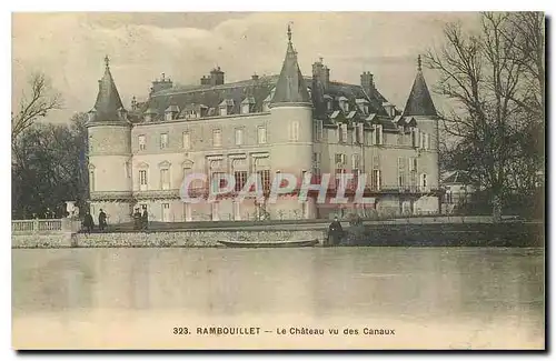 Ansichtskarte AK Rambouillet le Chateau vu des Canaux