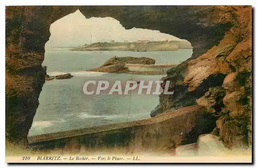 Ansichtskarte AK Biarritz le Rocher Vers le Phare