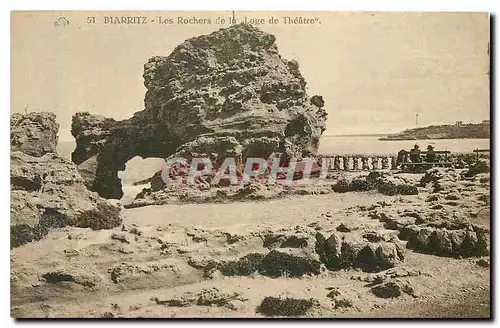 Ansichtskarte AK Biarritz les Rochers de la Loge de Theatre