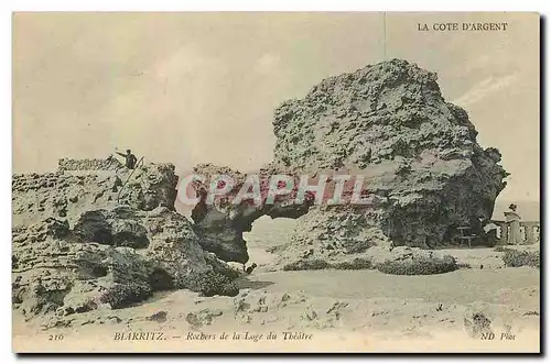 Cartes postales La Cote d'Argent Biarritz Rochers de la Loge du Theatre