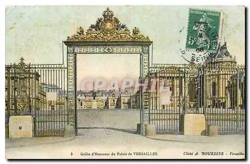 Cartes postales Grille d'Honneur du Palais de Versailles