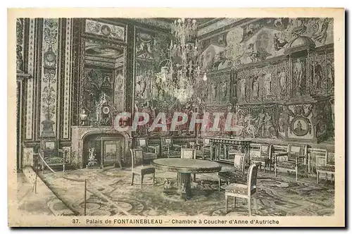 Ansichtskarte AK Palais de Fontainebleau Chambre a coucher d'Anne d'Autriche