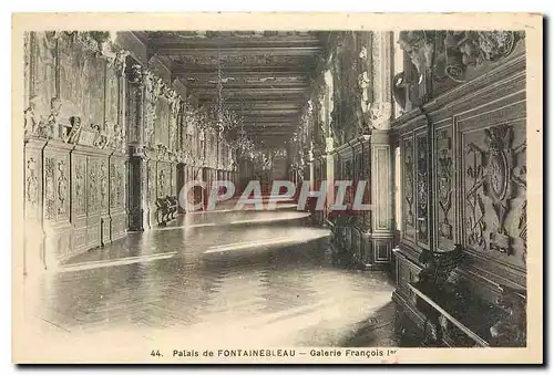 Cartes postales Palais de Fontainebleau Galerie Francois 1er