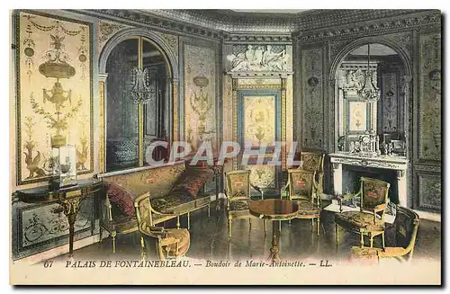 Cartes postales Palais de Fontainebleau Boudoir de Marie Antoinette