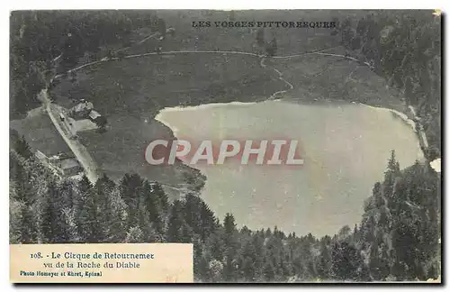 Cartes postales Les Vosges Pittoresques Le Cirque de Retournemer vu de la Roche du Diable