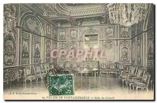 Ansichtskarte AK Palais de Fontainebleau Salle du Conseil