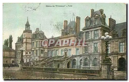 Ansichtskarte AK Fontainebleau L'Escalier en fer a Cheval (carte toilee)