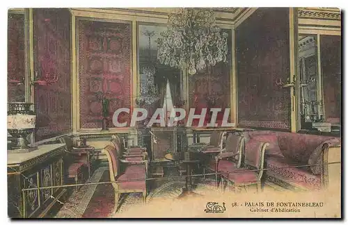 Cartes postales Palais de Fontainebleau Cabinet d'Abdication