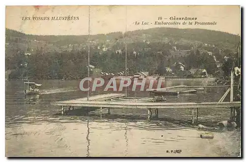 Ansichtskarte AK Les Vosges Illustrees Gerardmer Le Lac Embarcadere de la Promenade