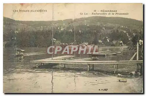 Cartes postales Les Vosges Illustrees Gerardmer Le Lac Embarcadere de la Promenade