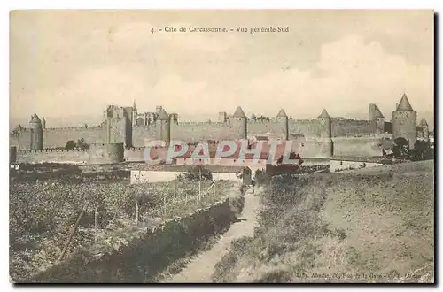 Cartes postales Cite de Carcassonne Vue generale Sud