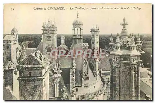 Ansichtskarte AK Chateau de Chambord les combles vue prise a vol d'oiseau de la Tour de l'Horloge