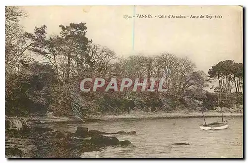 Cartes postales Vannes cote d'Arradon anse de Roguedas