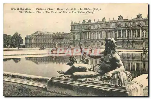 Cartes postales Versailles Parterre d'Eau bassin du Midi le Rhone Tuby