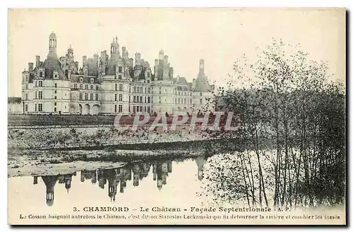 Cartes postales Chambord le Chateau facade Septentrionale