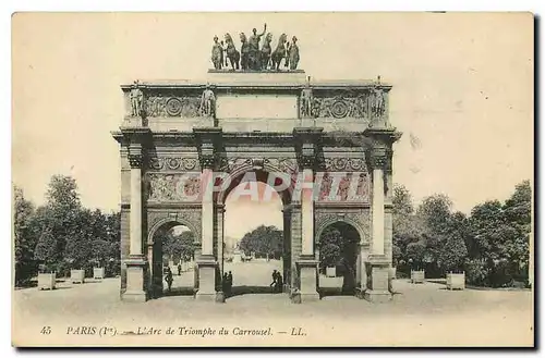 Cartes postales Paris L'Arc de Triomphe du Carrousel