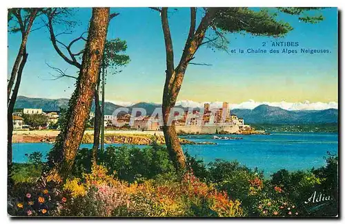 Ansichtskarte AK Antibes et la Chaine des Alpes Neigeuses