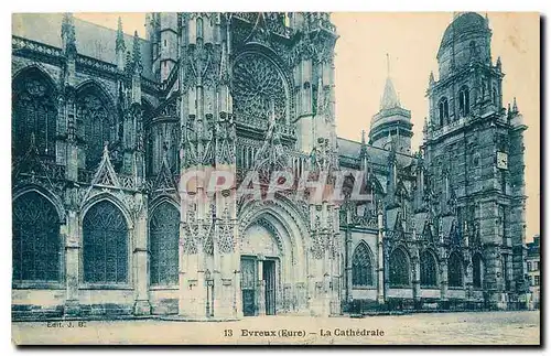 Ansichtskarte AK Evreux Eure La Cathedrale