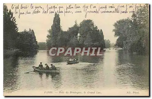 Ansichtskarte AK Paris Bois de Boulogne le Grand Lac