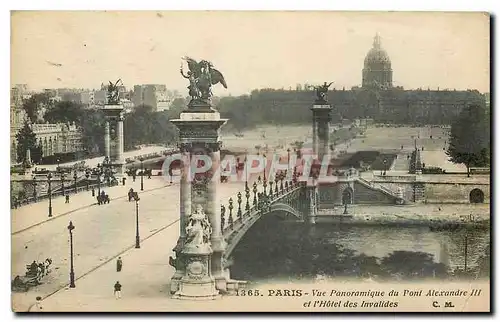 Ansichtskarte AK Paris Vue panoramique du Pont Alexandre III et l'Hotel des Invalides