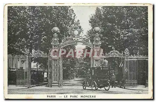 Ansichtskarte AK Paris Le Parc Monceau Automobile