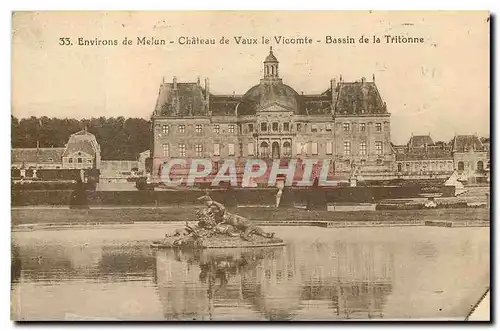 Cartes postales Environs de Melun Chateau de Vaux le Vicomte Bassin de la Tritonne