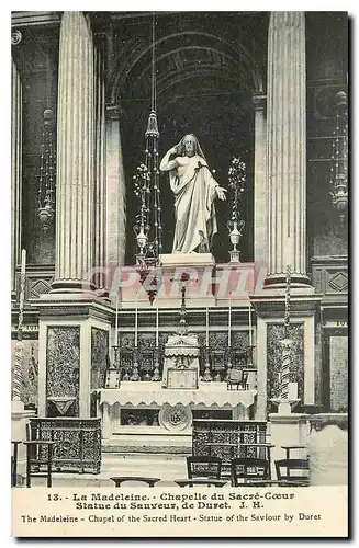 Ansichtskarte AK La Madeleine Chapelle du Sacre Coeur Statue du Sauveur de Duret