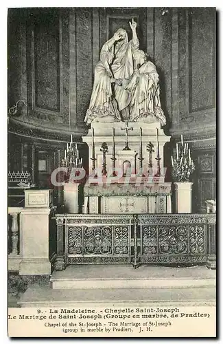 Ansichtskarte AK La Madeleine Chapelle Saint Joseph le mariage de Saint Joseph Groupe en marbre de Pradier