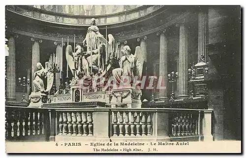 Cartes postales Paris Eglise de la Madeleine le Maitre Autel