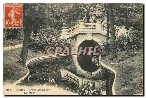 Ansichtskarte AK Paris Parc Monceau le pont