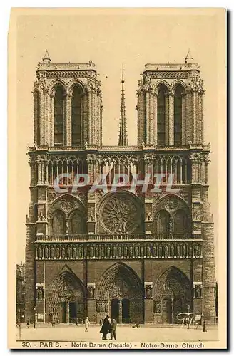 Cartes postales Paris Notre Dame facade